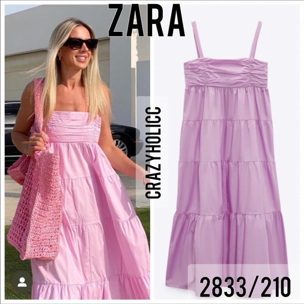Zara tiered poplin dress - Picture 1 of 6